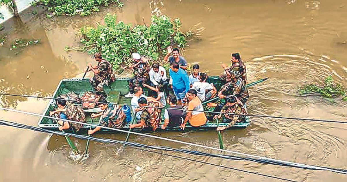 ARMY ROPED IN FOR RESCUE AS SEVERAL AREAS FLOODED